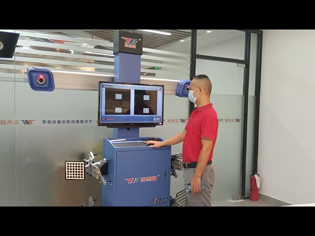 Машина выравнивания колеса автомобиля прямых связей с розничной торговлей 3Д фабрики с свободным обновлением Т288 для магазина гаража видео