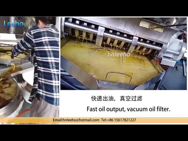 Vacuum Filter 30kw 450Kg/H Sunflower Screw Oil Presser