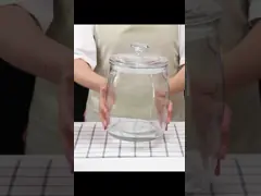 Прозрачный опарник специи хранения 8000мл еды воздухонепроницаемый стеклянный video