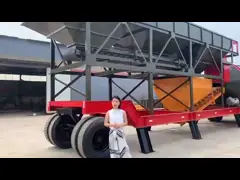 Небольшой завод JZM500 25m3/h всеобщий мобильный конкретный дозируя для строя работ video