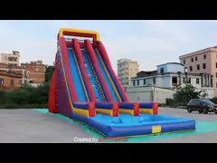 высоко гигантские раздувные водные горки 10м для взрослых сделанных из материала брезента пвк 0.55мм из фабрики Китая раздувной video