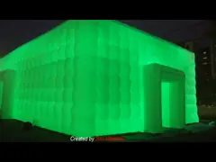 шатер свадебного банкета большого куба 20кс11м раздувной с СИД освещает двери н передвижные от Сино Инфлатаблес video