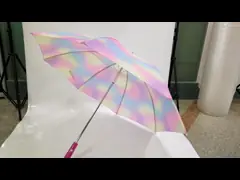 Персонализированная ДИИ чернота зонтика ручки автомобиля открытая с красной нестандартной конструкцией video