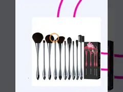Synthetic Bristles Setting Powder Brush , Mineral Powder Foundation Brush OEM