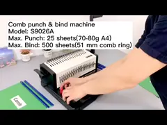 21 отверстие расчесывают машину вязки бумажного A3 14.3mm руководства книги настольную video