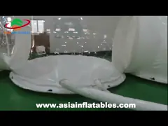Two Rooms Luxury 8m Inflatable Bubble Tent With Hard Door For Hotel