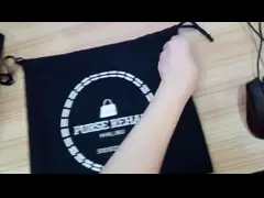 Темная сатинировка белья военно-морского флота шнурует сумку Drawstring прачечной Bpa свободную video