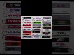 Применять обложку к дружелюбной бирке ключевого кольца ключевой цепи вышивки для автомобиля скутеров мотоцикла video