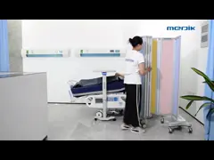 Складывая медицинские рассекатели экрана уединения аксессуаров больничной койки с рицинусами video