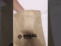 Горячая штемпелюя сумка Drawstring джута веревочки 18x23cm хлопка для упаковки конфеты video