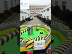 Машина встряски взаимодействующего курса Wipeout спорт раздувная video