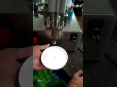 4 máquina de rellenar de la loción de las bocas AC220V SS304 100ml 20W video