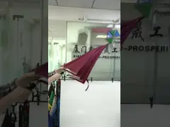 Зонтик детей руководства вала металла Pongee 8mm сплошного цвета открытый video