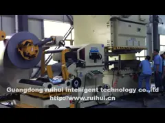 Металлический лист Декоилер воздушного питательного патрубка штемпелюя, автоматическая машина фидера крена video