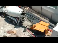 Широкомасштабный конкретный насос насоса ХБТС80-16 трейлера неподвижный конкретный video