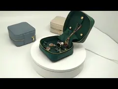 Шкатулки для драгоценностей перемещения моды материал Pu небольшой портативной кожаный легкий для того чтобы снести video