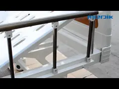 Передвижная ручная больничная койка для общей палаты, рельсов алюминиевого сплава бортовых video