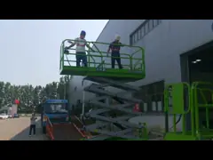 Самая лучшая гидравлическая емкость нагрузки 450kg 26ft 8m самоходная scissor подъем EWP для строя обслуживания video