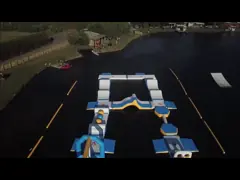 Полоса препятствий воды Боунсиа раздувная для парка бодрствования/раздувной фабрики аквапарк video