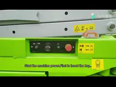 Green Self propelled 8m Hydraulic scissor lift with 450KG capacity for sale