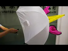 Дети флористической печати вала хромовой стали красивые розовые компактируют зонтик video