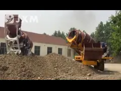 Компактная собственная личность нагружая тележки смесителя цемента мобильных метров конкретного смесителя 3,5 кубических мобильные video