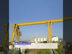 Прогон мобильного на открытом воздухе крана на козлах рамки одиночный с подъемом цвет 30 тонн красный video