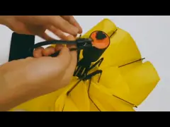 Складной анти- УЛЬТРАФИОЛЕТОВЫЙ зонтик, конец руководства тройного зонтика створки супер светлый открытый video