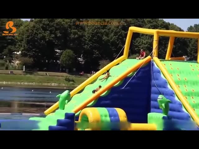 Раздувные плавая тематический парк водных видов спорта/парк выплеска воды установленный в Милан видео