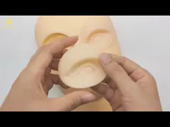 Голова манекена кожи практики макияжа многоразового силикона постоянная video