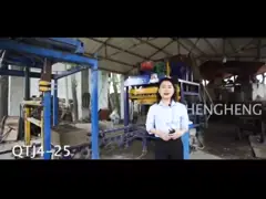 Semi автоматическая неубедительная машина блока QT4-25, стальные паллеты цементирует машину создателя блока video