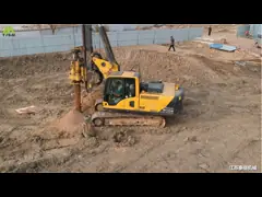 Буровая установка кучи молотка TYSIM KR80A гидравлическая, диаметр машины штабелевки экскаватора максимальный сверля 1000 mm video