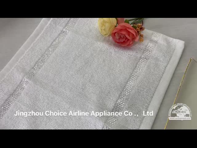 Hemmed Satin Viscose Cotton Hot And Cold Towel For Airline