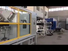 Линия штранг-прессования трубы из волнистого листового металла стены дренажа ДВК вертикальная двойная video