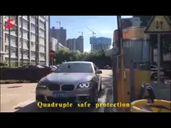 Carsafe LPR system with folding barrier