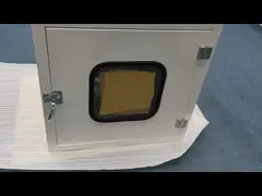 Врезанный порошок двери покрыл стальную статическую коробку пропуска для чистой комнаты video