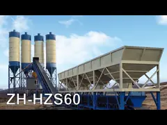 Стабилизированный завод центрального смешивания почвы HZS60 конкретный, система ленточного транспортера эффективности 30% до 40% video