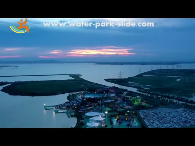 2000sq.M Rainbow Outdoor Spiral Tube Water Slide