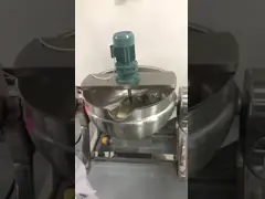 чайник пара нержавеющей стали 200L закрытый кожухом для плитаа варенья и сахара video