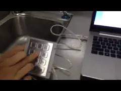 Кнопочная панель машины кнопочной панели 4x4 Atm противобактериологического Washable металла промышленная video