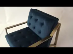 Blue velvet new design chair