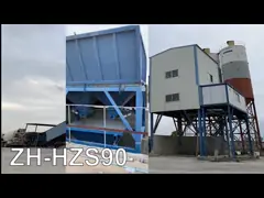 HZS90 Precast конкретное производственное оборудование, завод серии влажного смешивания 4 ящиков конкретный video