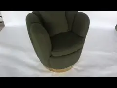Teddy bear green fabric modern accent chair