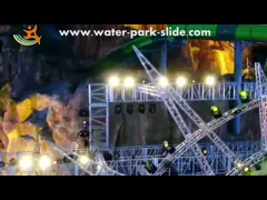 Дом воды семьи скольжения стеклоткани игр спортивной площадки Aqua лета на открытом воздухе для тематического парка video