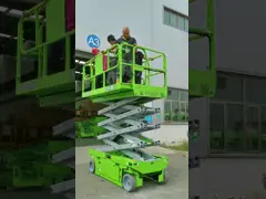 MEWP привело оборудование в действие 100% доступа электрическое scissor подъем для продажи video