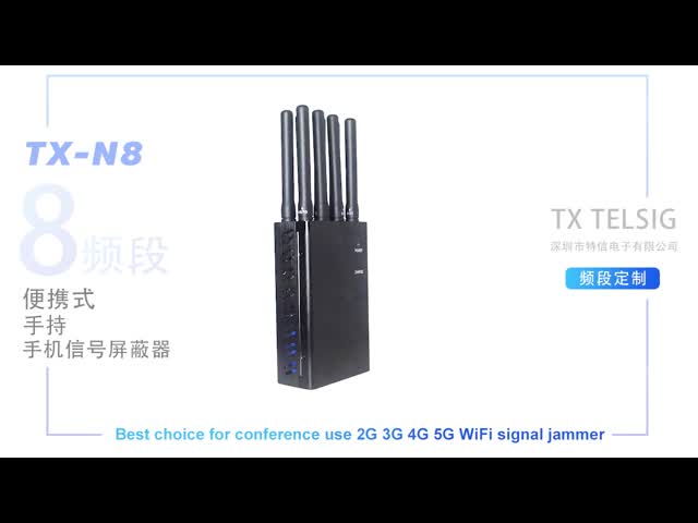 Jammer сигнала сотового телефона сотового телефона антенна 8 портативного Handheld для GSM/3G/4G видео
