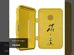 Ударопрочный промышленный атмосферостойкий телефон, оснащенный гудком и лампой video