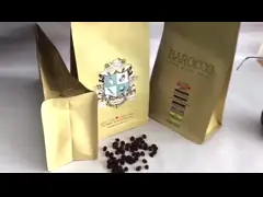 Одна сумка клапана пути дегазируя плоская нижняя для кофейного зерна video