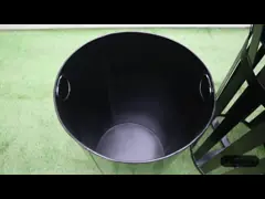 мусорный бак 38 галлонов 914mm высокий водоустойчивый с крышкой video