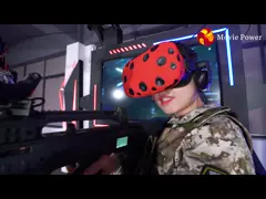 Игровой автомат тренажера 9d Gatling VR торгового центра имитатора виртуальной реальности предназначенный для многих игроков снимая video